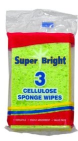 (image for) S/BRIGHT WIPES CELLULOSE SPONG - 3S