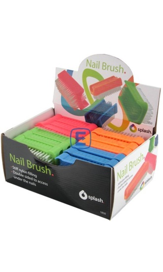 (image for) APOLLO PLASTIC NAIL BRUSH SPLASH ASSORTED COLOUR