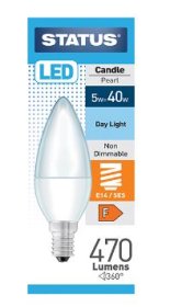 (image for) STA LED CANDLE D/LIGHT SES N/D - 5W=40W