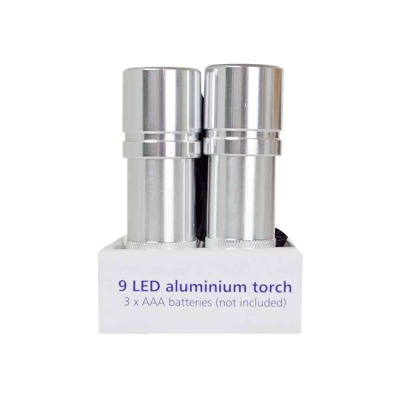 (image for) STA TORCH ALUMINIUM 9LED SILVR