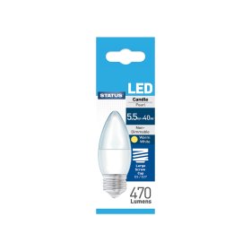 (image for) STA LED CANDLE W/WHITE ES N/D - 5W=40W