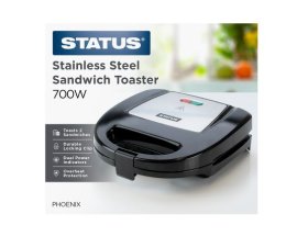 (image for) STA SANDWICH TOASTER S/STE BLK - 750W