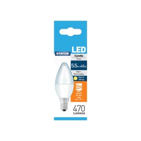 (image for) STA LED CANDLE W/WHITE SES N/D - 5W=40W