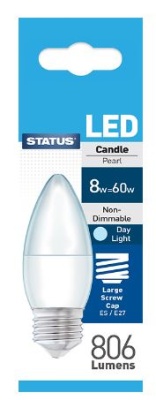 (image for) STA LED ES CANDLE PEARL D/L 8W
