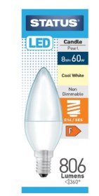 (image for) STA LED CANDLE C/WHITE SES N/D - 8W=60W