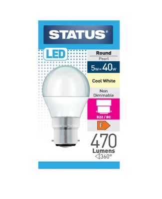 (image for) STA LED BC ROUND C/WH 5W=40W