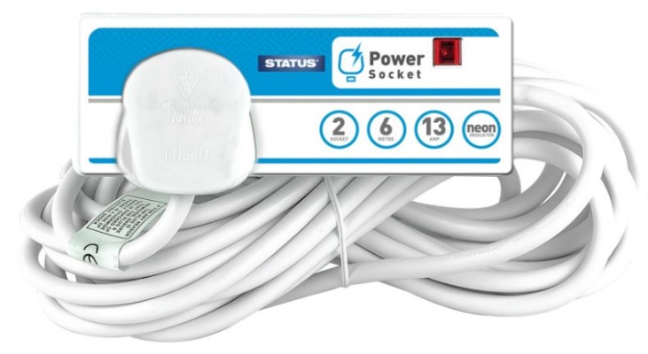 (image for) STA EXTEN SOCKET 2WAY 2G WHITE
