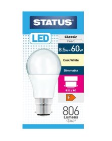 (image for) STA LED B22 CLAS PEA CW8.5=60W - 8.5W