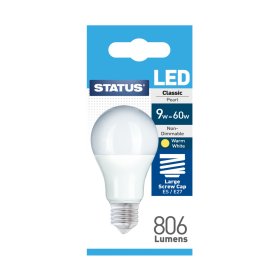 (image for) STA LED CLASSIC W/WHITE ES N/D - 9W=60W