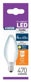(image for) STA LED CANDLE W/WHITE SES N/D - 4W=40W