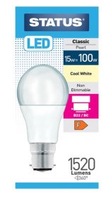 (image for) STA LED CLASSIC C/WHITE BC N/D - 15=100