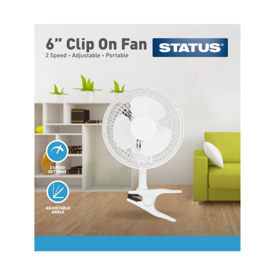 (image for) STA CLIP ON FAN 6\" - 6\"