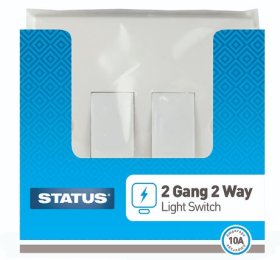 (image for) STA 2GANG 2WAY LIGHT SWITCH - 10AMP