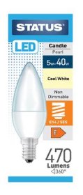 (image for) STA LED CANDLE C/WHITE SES N/D - 5W=40W