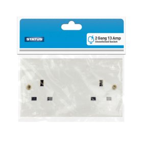 (image for) STA SOCKET 2 GANG UNSWITCHED - 13AMP