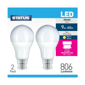 (image for) STA LED CLASSIC W/WH BC N/D 2S - 9W=60W