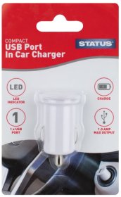 (image for) STA USB CAR CHARGER 12V-1MA - WHITE