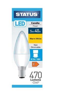 (image for) STA LED SBC CAND PEAR WW 5=40W