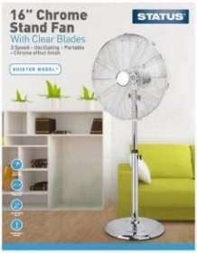 (image for) STATUS CHROME STAND FAN 16" - 16"