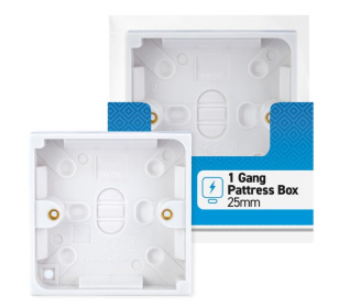 (image for) STATUS PATTRESS BOX 1 GANG - 25MM