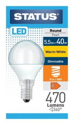 (image for) STA LED E14 ROUND PEAR WW 5.5W