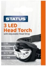 (image for) STA 3 LED HEAD TORCH/ADJ STRAP - STD