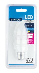 (image for) STA LED BC CANDLE W/W 5.5W=40W - 5.5