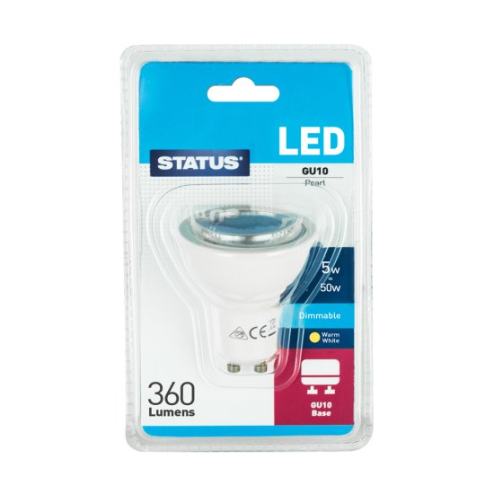 (image for) STA LED CLEAR GU10 W/W CLAM 5W - 5W