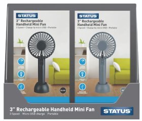 (image for) STA USB HAND MINI FAN GREY - 3"