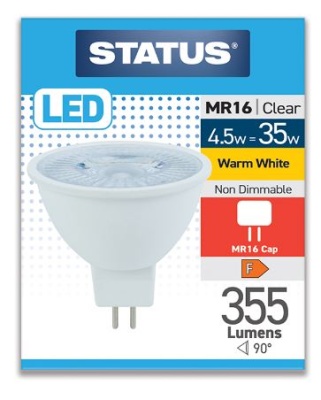 (image for) STA LED MR16 CLEAR 4.5W=35W