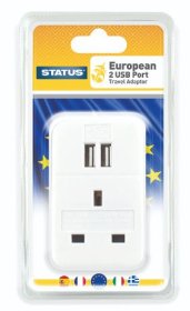 (image for) STA USB EUROPEAN TRAVEL ADAPTR - 2PORT