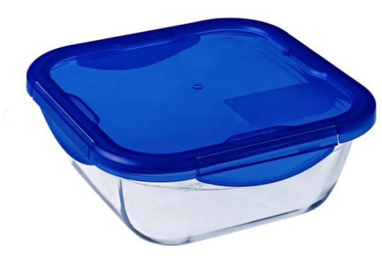 (image for) PYREX C&G GLASS CONT+LID SQUAR - 21CM