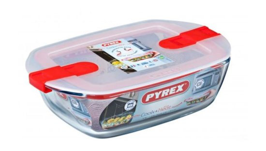 (image for) PYREX C&H GLASS CONT+LID RECT - 17CM