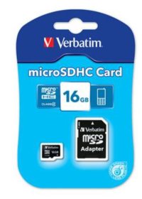 (image for) VERBATIM MICRO SD CARD+ADA C4 - 16GB