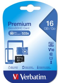 (image for) VERBATIM MICRO SD CARD C10 - 16GB