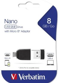 (image for) VERBATIM NANO USB+ADAPTER - 8GB