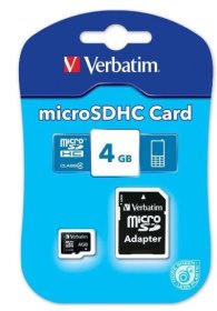(image for) VERBATIM MICRO SD CARD+ADA C4 - 4GB