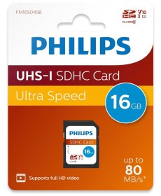 (image for) PHILIPS SDHC CARD CLASS 10 - 16GB