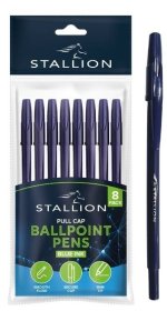 (image for) MAR BALLPOINT PENS BLUE PULLCA - 8S