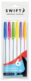 (image for) MAR BALLPOINT PENS MULTICOLOUR - 6S