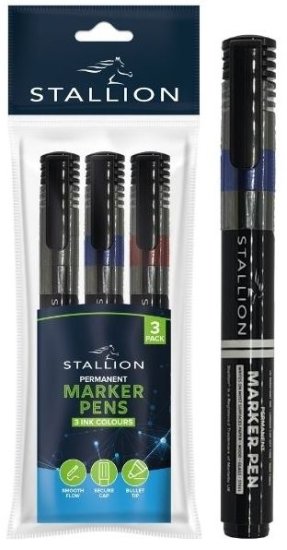 (image for) MAR PERMANENT MARKER PENS ASST - 3S