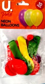(image for) BALLOONS-'HAPPY BIRTHDAY'NEON - 10S