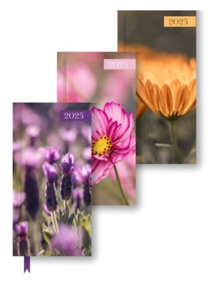 (image for) DIARY 2025 SLIM FLOWERS ASST - SLIM