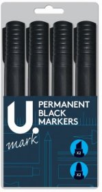 (image for) PERMANENT MARKERS BLACK - 4S