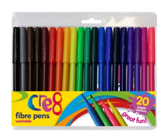 (image for) CRE8 FIBRE COLOUR PEN WASHABLE - 18S