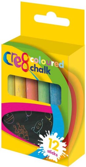 (image for) CRE8 Coloured Chalk - 12S