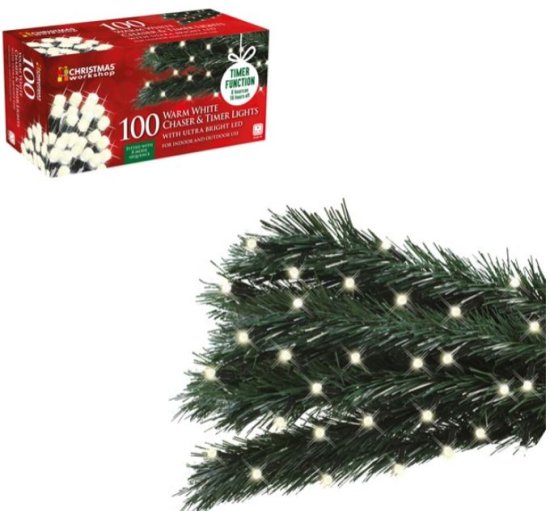 (image for) XMAS LED WARM/WHI CHASER&TIMER - 100S