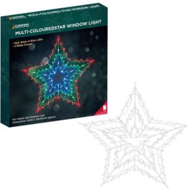 (image for) XMAS MULTI/COL STAR WIN/LIGHT - 54X54C