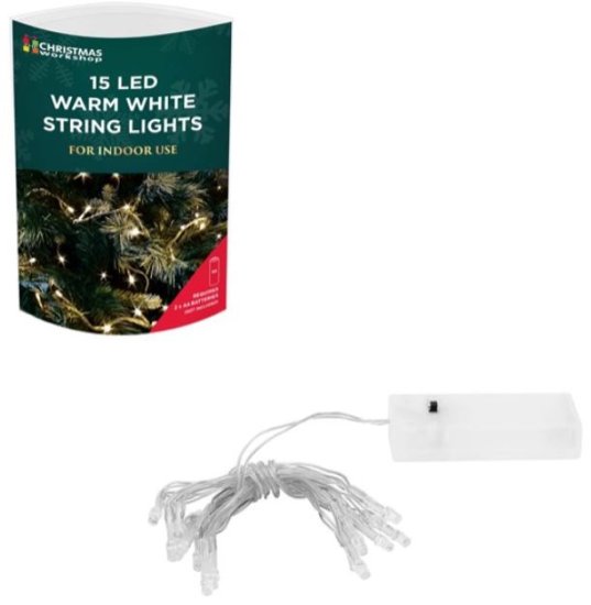 (image for) XMAS LED WARM/WHI STRING LIGHT - 15S