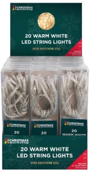 (image for) XMAS LED WARM/WHI STRING LIGHT - 20S